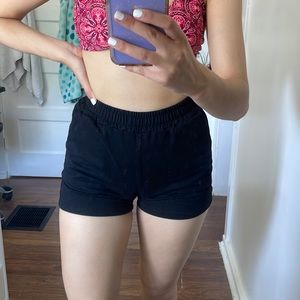 Black tracksuit shorts